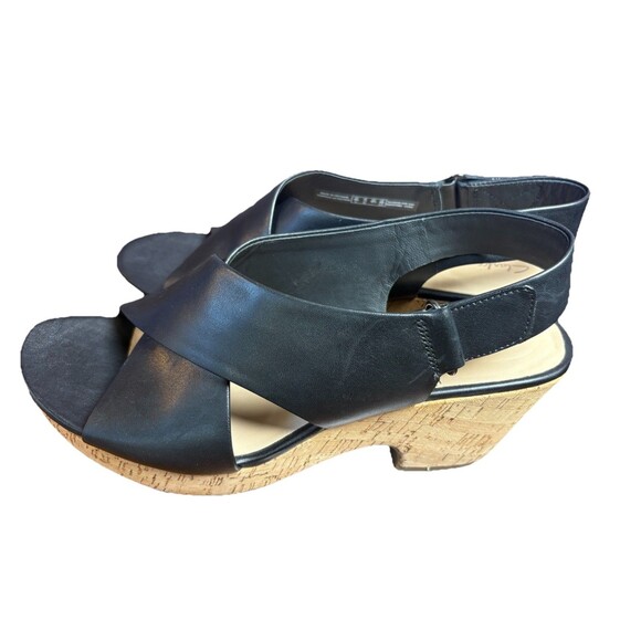 Clarks Maritsa Lara Wedge Sandal Women’s US Size 11 W Black Leather - Picture 3 of 14